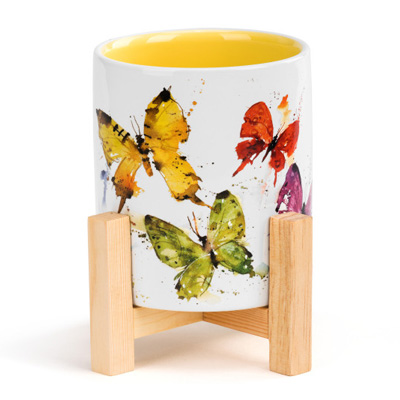 PLANTER, MINI FLK OF BUTTERFLIES