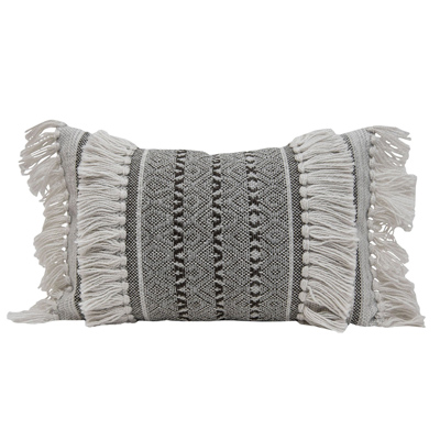 PILLOW, ZAHARA GREY 14" X 22"