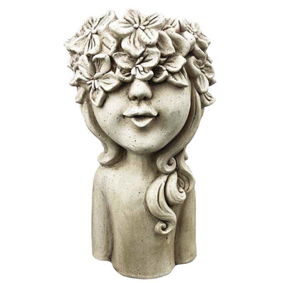 PLANTER, GIRL W/ FLOWER CROWN