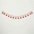 Red and White Tassel Garland - 65"