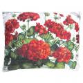 PILLOW, 19X24 RED GERANIUM/WHITE