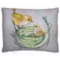 PILLOW, 19X24 BABY BIRD & MOTHER