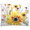 PILLOW, 19 X 24 FLOWERS/LADYBUGS