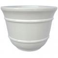 PLANTER, 12.2" LINED RND WHITE