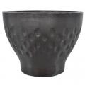 PLANTER, 12.2" DIVET RND BLACK