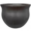 PLANTER, 12.2" SMOOTH RND BLACK