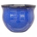 PLANTER, 9.4" SMOOTH RND LT BLUE