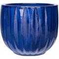 PLANTER, 15.7" CATH BELL AD BLUE