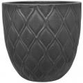 PLANTER, 14" DIAMOND BLACK