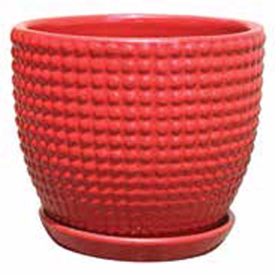 POT, DECO EGG PAPRIKA 6"X5.75"H