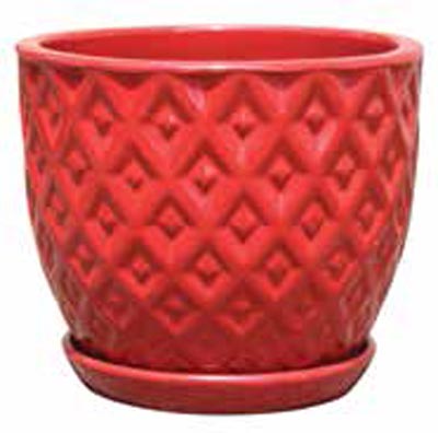 POT, DECO EGG PAPRIKA 8.25"X7.75