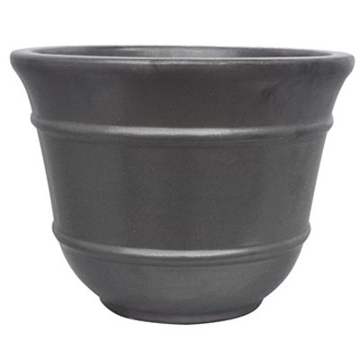 PLANTER, 12.2" LINED RND BLACK