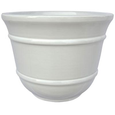 PLANTER, 7.1" LINED RND WHITE