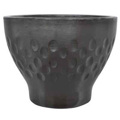 PLANTER, 9.4" DIVET RND BLACK