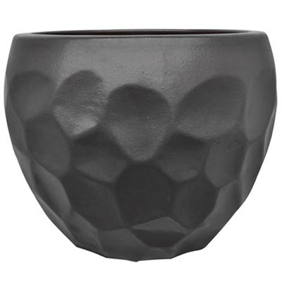 PLANTER, 9.4" HALLOW RND BLACK