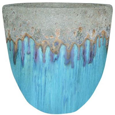 PLANTER, 18.9" EGG VOL M BLUE