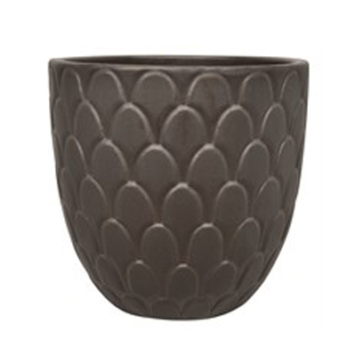 PLANTER, 14" SEAGRASS BLACK