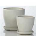 POT, DRAVA WHITE LG 7.5" X7.25"H