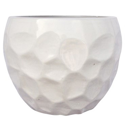 PLANTER, 7.1" HALLOW RND WHITE