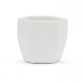 POT, 5.5"W GEOMETRIC WHITE