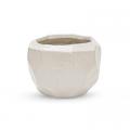 POT, GEO 4" X 2.75"H WHITE