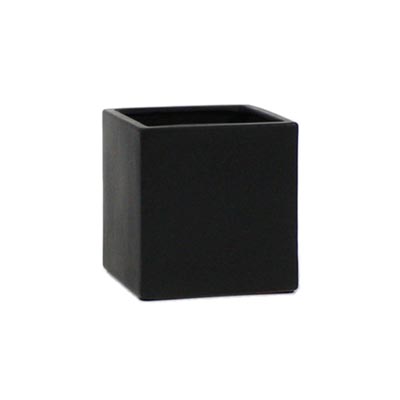 PLANTER, 3.75" CUBE BLACK