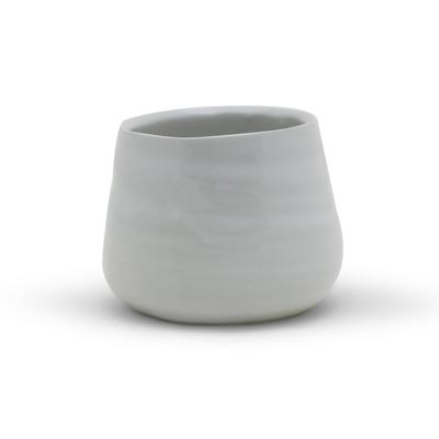 POT, 3"H WHITE