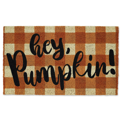 Hey Pumpkin Natural Coir Doormat