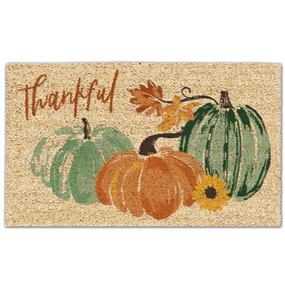 Thankful Pumpkins Doormat