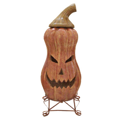 Giant Tall Pumpkin Chimenea