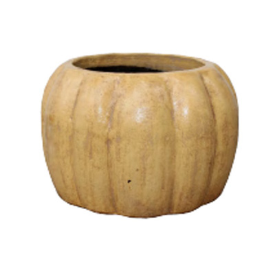 Yellow Pumpkin Planter