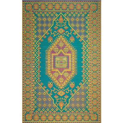 MAT, ORIENTAL TURKISH AQUA 4'X6'