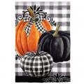 Pumpkin Checkered House Flag