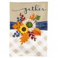 'Gather' Fall Flower Mini Flag