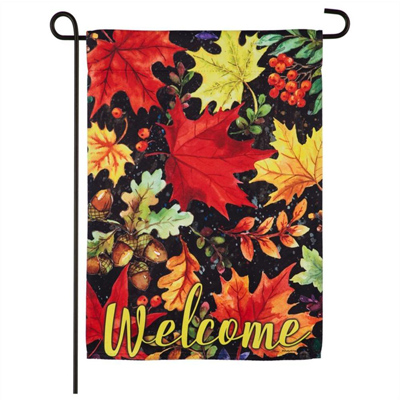 Mini Colorful Fall Leaves Flag