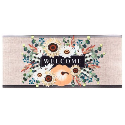 Autumn Floral Burlap Switch Mat