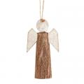 Natural Wood Angel Ornament