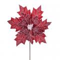 Red & White Poinsettia Stem