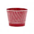 Red & White Swirl Pot Cover 