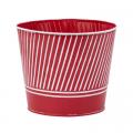 Red & White Swirl Pot Cover 