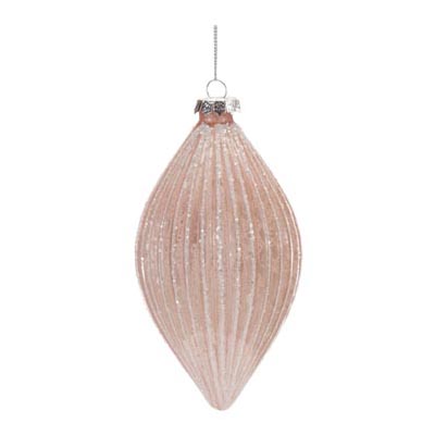 Pink Glass Swirl Ornament