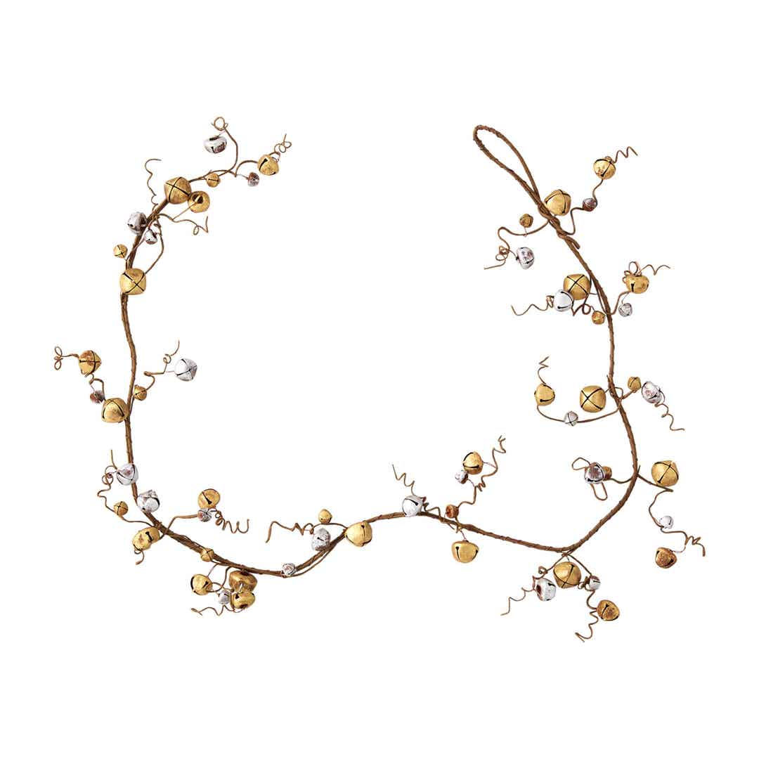  Gold & Silver Jingle Bell Garland