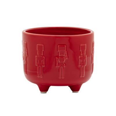 Red Nutcracker Planter 