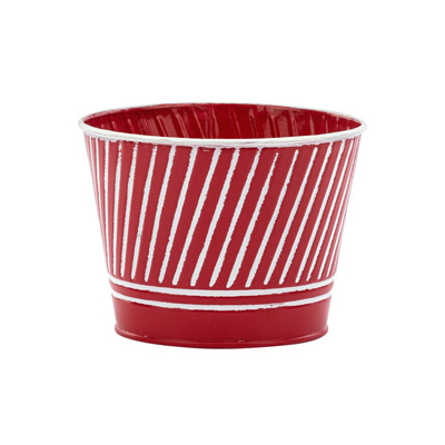 Red & White Swirl Pot Cover 