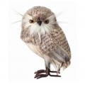 Grey Furry Standing Owl 