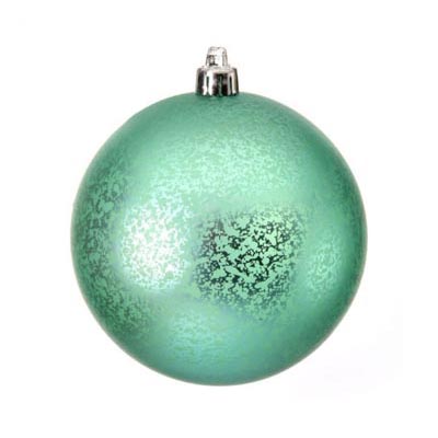 Aqua Mercury Glass Ornaments (Box of 4)