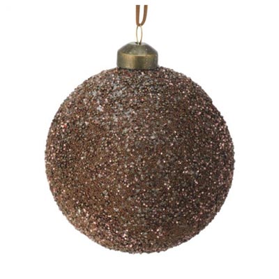 Crusted Chocolate Ball Ornament