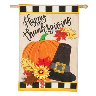 Happy Thanksgiving House Flag