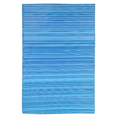 RUG, REVERSIBLE BLUE STRIPE 3X5'