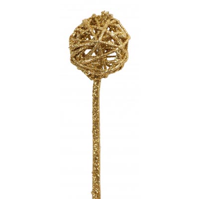 KAMBOI BALLS GOLD GLITTER 6 CM